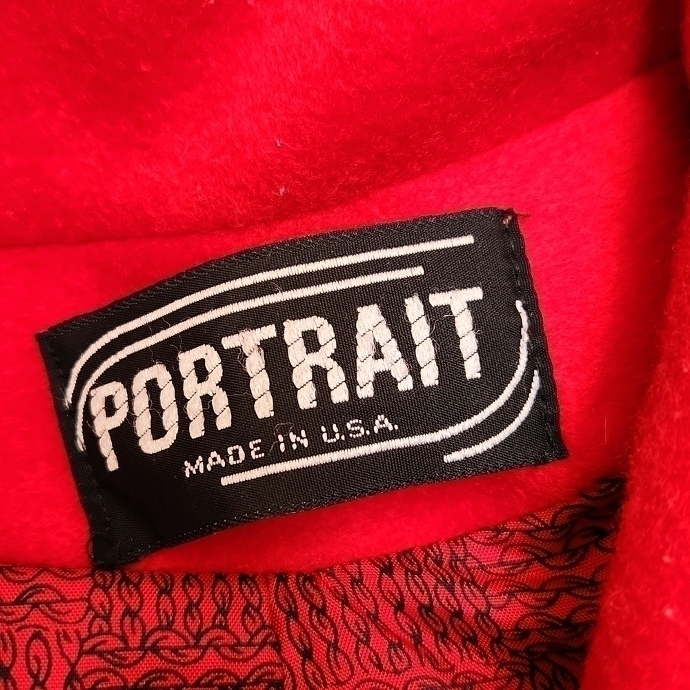 80s Oversized Pleated Red Wool Coat - Picture 14 of 15